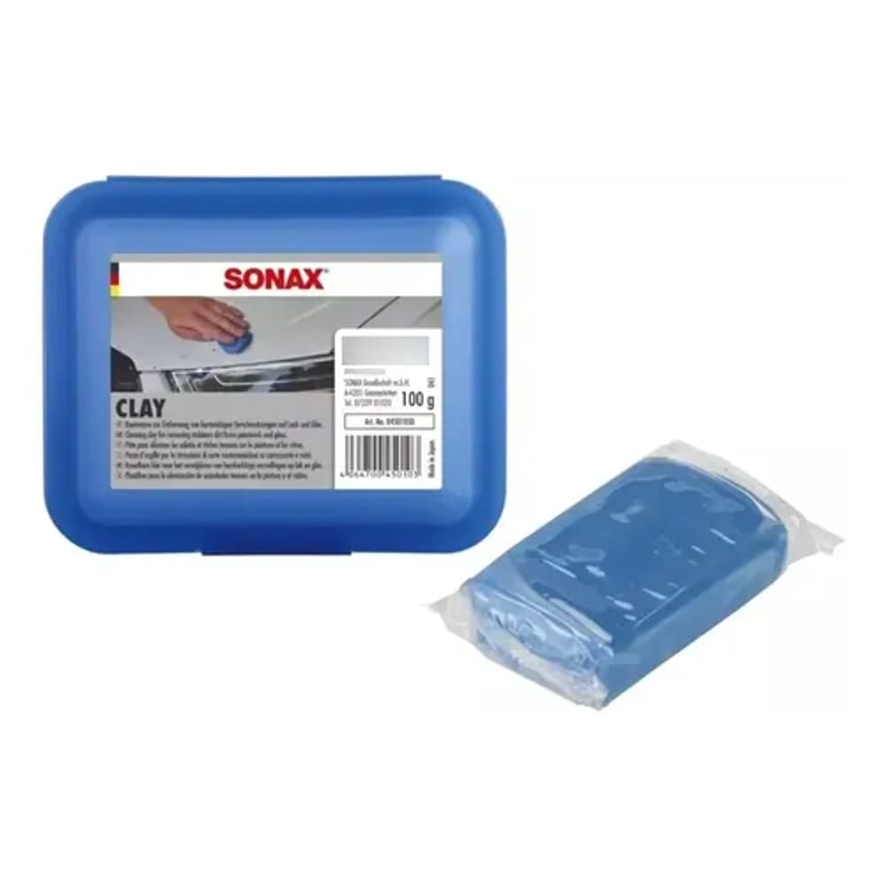 Clay Bar Descontaminante Azul Sonax 100gr Arcilla Detailing Azul