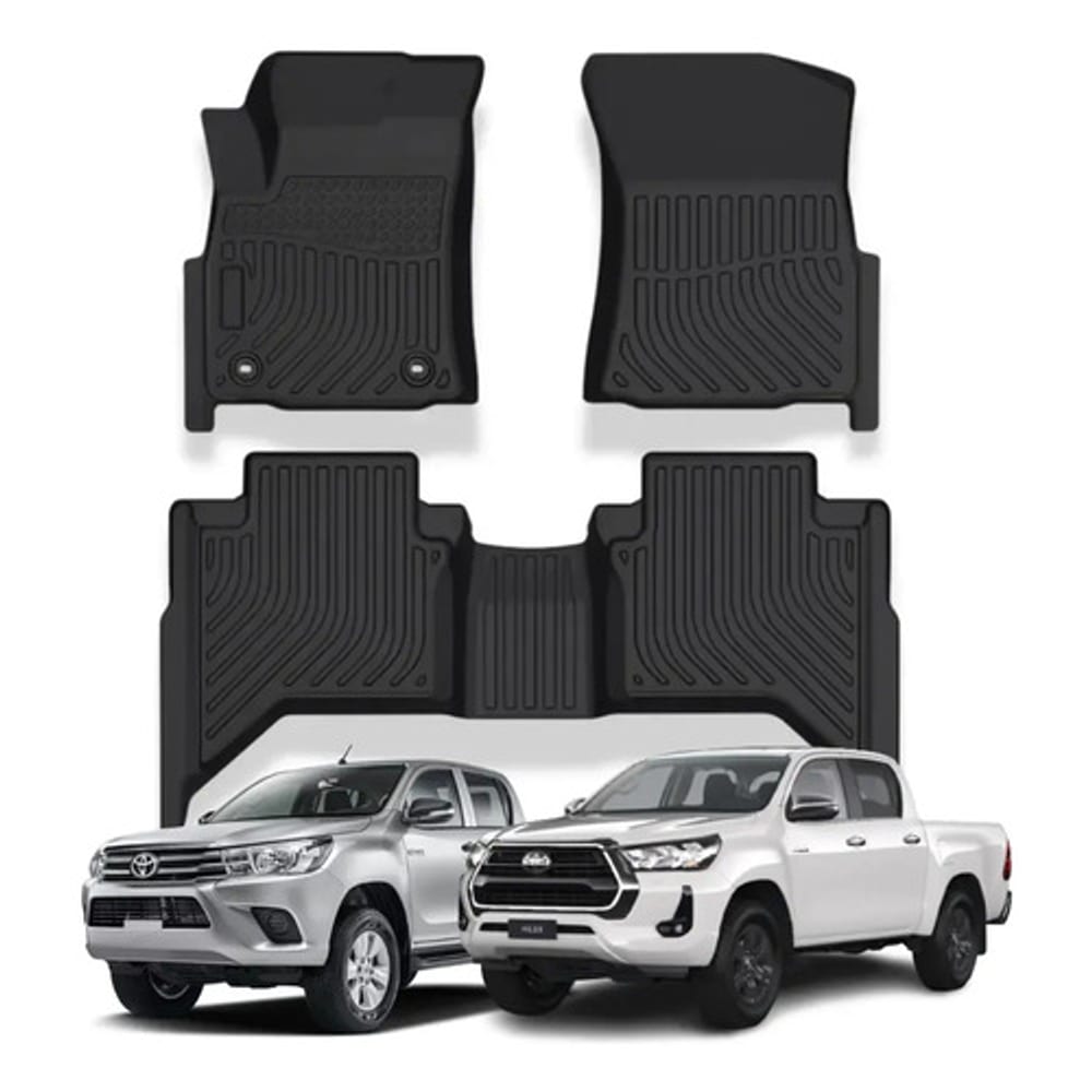 Pisos Interiores Calce Perfecto Toyota Hilux Revo 16-25+ Negro